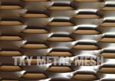Deep gray powder coated aluminum mesh 10